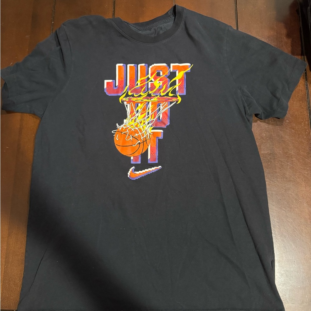 Nike Black T-Shirt with Colorful Graphic
